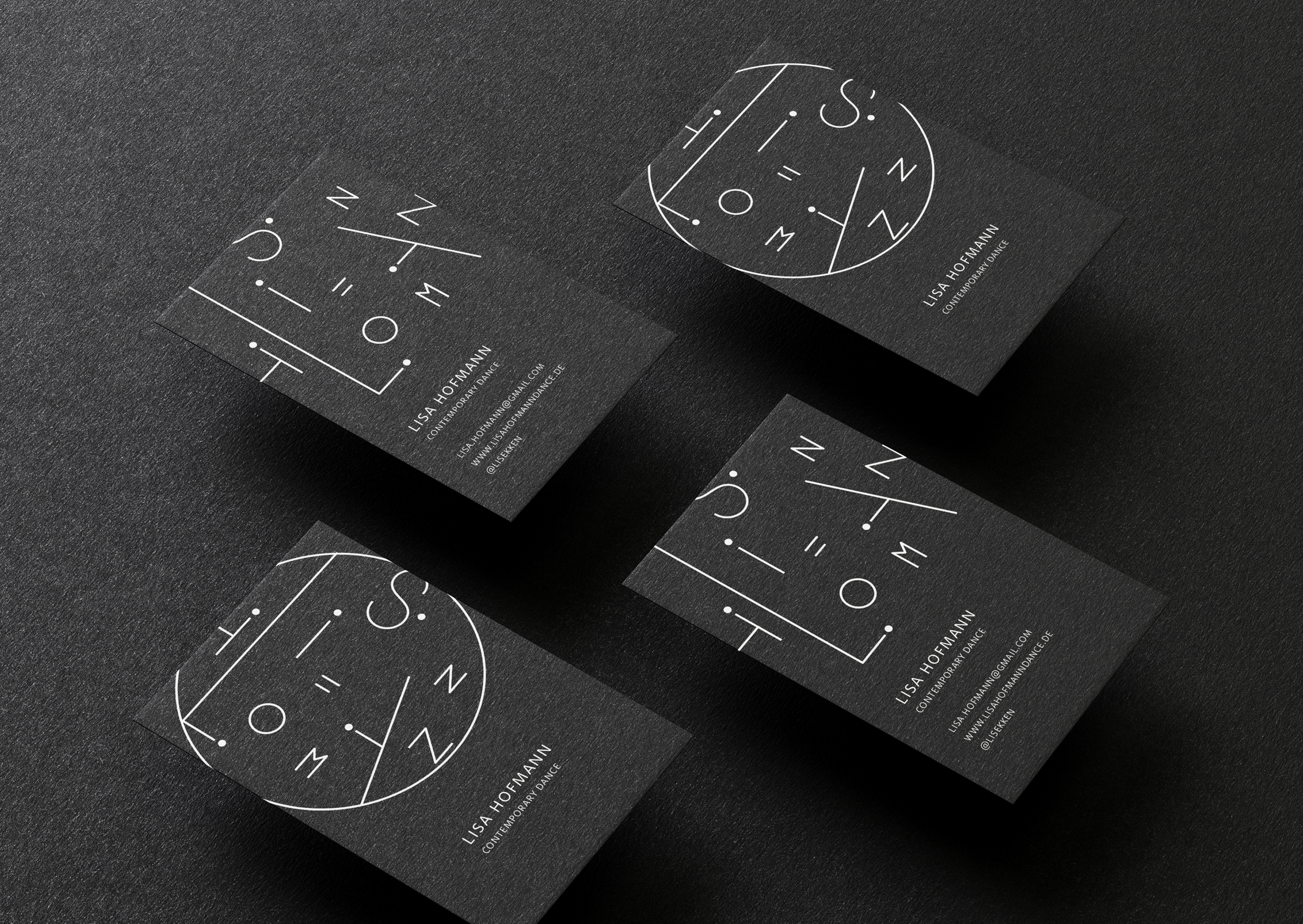 Lisa Hofmann Business Cards Black and White